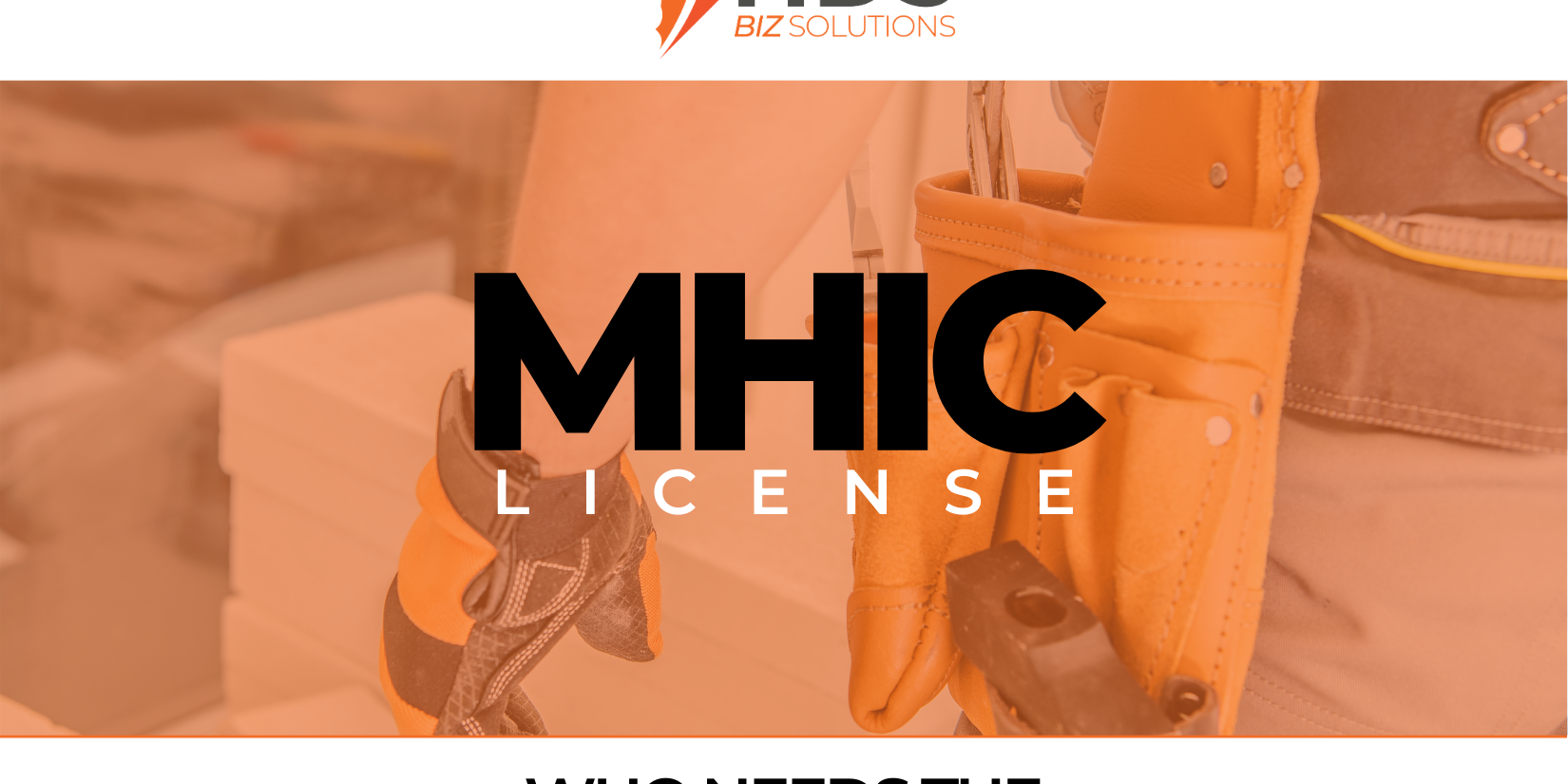 MHIC Contractor's License